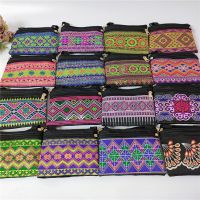 ❏✜◄ Ethnic Style Embroidery Diagonal Zero Purse Womens Embroidered Cloth Bag Handbag Diagonal Zero Purse