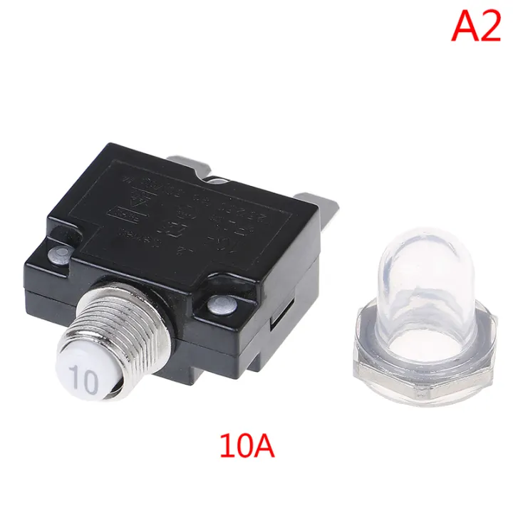 thumbnail image 2 of DC50V Push Button Resettable Thermal Circuit Breaker – 5/10/15/20/30A Options, Panel Mount, 10mm Thread 2 of 4