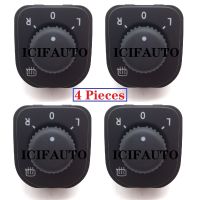 1K0959565K Chrome Mirror Knob Heated Switch For VW Jetta Golf MK5 MK6 Tiguan Passat B6 OE# 1K0 959 565K / 1K0 959 565 K