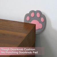 【LZ】▼♀  Soft Silicone Doorknob Cover No Punching Doorknob Pad Cat Paw Doorknob Crash Pad Mute Cabinet Handle Lock Silencer