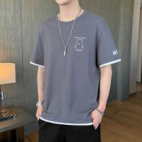 Summer new fashion popular logo cotton short sleeve T-shirt men ins summer boys half sleeve shirt on loose clothes --ntx230801❄♚☁