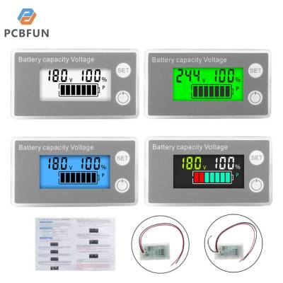 pcbfun วัดโวลท์ วัดเเบตเตอร์รี่ 6133A DC8-100V LCD อุปกรณ์วัดแรงดันไฟฟ้า ความจุแบตเตอรี่รถยนต์ เขียว/น้ำเงิน/ขาว/สี【รุ่นอัพเกรด】