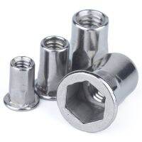 ▲ 10Pcs M3 M4 M5 M6 M8 Stainless Steel Rivnut Flat Head Half Hex Body Rivet Nut Insert Nutsert