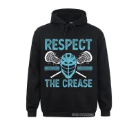 Menghormati The Crease Funny Lacrosse Player Lax Kiper Hoodie Kaus Pria Street Hoodie Fashion Gaya Cina Sportswears Size Xxs-4Xl