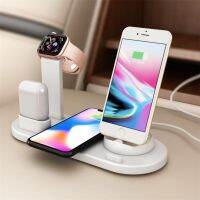 ZZOOI 4 In 1 Wireless Charging Stand for Apple Watch IPhone 6s 7s 8s p 11 X XS XR 8 Airpods1 2 Pro 10W Qi Fast Charger Dock Station