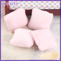 QUANSEN 4pcs 1/12ตุ๊กตาหมอนขนาดเล็กสำหรับโซฟาที่นอนเฟอร์นิเจอร์ Toy