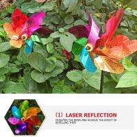 สปินเนอร์กันนก Sparkly Holographic Pinwheel เพื่อป้องกันนกออกไปสำหรับสวน