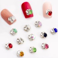 10pcs/pack 3d Crystal Nail Stones 8.6x7.6cm Gold Bottom AB Protein Glitter Diamond Pile Drill Alloy Nail Jewerly Rhinestones 11