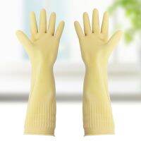 1 pair of extended dishwashing gloves silicone rubber dishwashing gloves for household washer kitchen cleaning tools household Safety Gloves