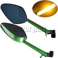 ▨☾﹍ Led Turn Signals Integrated light Rearview Mirrors For Kawasaki Versys 650 1000 Z900 Z800 Z750R Z650 W800 ER-6N ER-5 ZRX1200R