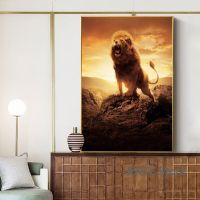 Modern Canvas Print Wall Art - The Mighty Lion ภาพวาดโปสเตอร์และภาพศิลปะสัตว์สำหรับ Nordic Home Room Decoration