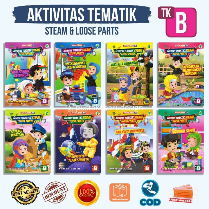 Paket Buku Belajar Anak TK Paud / TK B / Aktifitas Tematik Steam And ...