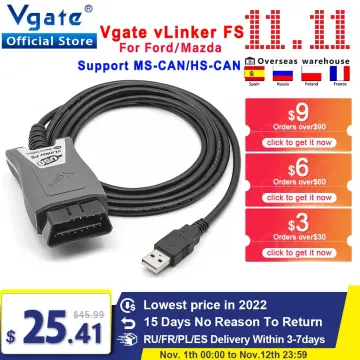 Vgate vLinker FS OBD2 USB Adapter for FORScan HS/MS-CAN