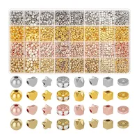 2240 Pcs Spacer Beads for Jewelry Making in 8 Styles, for Bracelets Making, Round Beads Beads Crafts