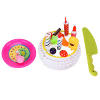 Kids Simulation Birthday Cake Toy Pretend Play Children Cutting Cake Toy Supply