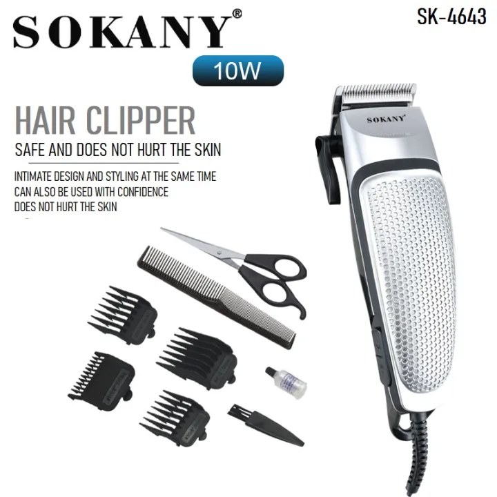 SOKANY Stainless Steel Blade Hairdresser Metal Electric Push Scissors