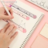 ✽ Kawaii Cat Paw Plastic Ruler Straight Ruler Plastic Measuring Tool For Student School Office