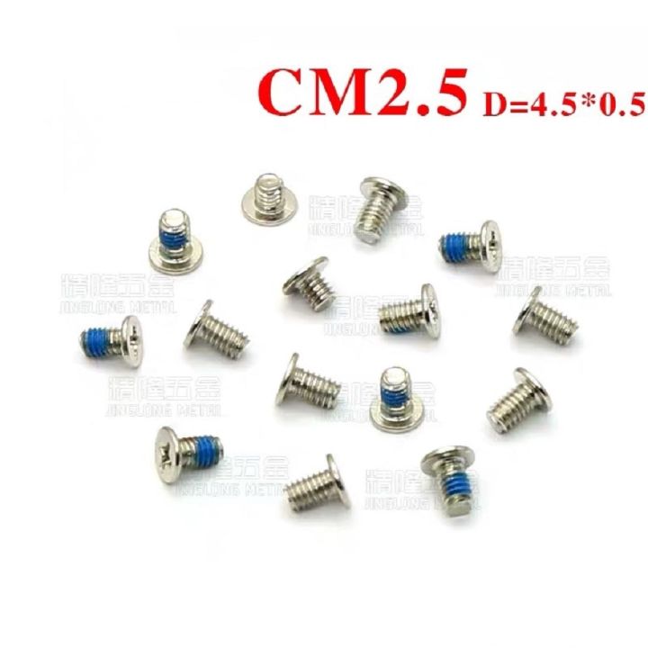 200ชิ้น M2.5X2.5Mm หัว Countersunk เครื่อง Philips สกรูชุบนิกเกิล CM2.5สกรูแล็ปท็อป