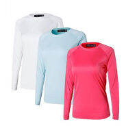 Jeansian 3 Pack Womens UPF50 + UV Outdoor Sport Tee Shirt T-Shirt Tshirt Sun Protection Long Sleeve Beach Summer SWT246 PackD