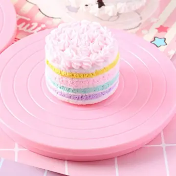 Mini Cake Turntable For Decorating, 360 Degree Rotation Pink Stand Baking  Tools Accessories Cookie Cupcake Supplies
