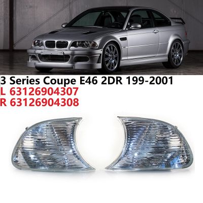 Clear Marker Signal Blinker Corner Parking Light Lamp for E46 3 Series Coupe 1999-2001 63126904307 63126904308