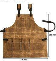 Zezzo® Apron Collector ผ้ากันเปื้อนผ้าใบ Unisex สำหรับงานหนักทนทานพร้อมกระเป๋าเครื่องมือสำหรับงานไม้