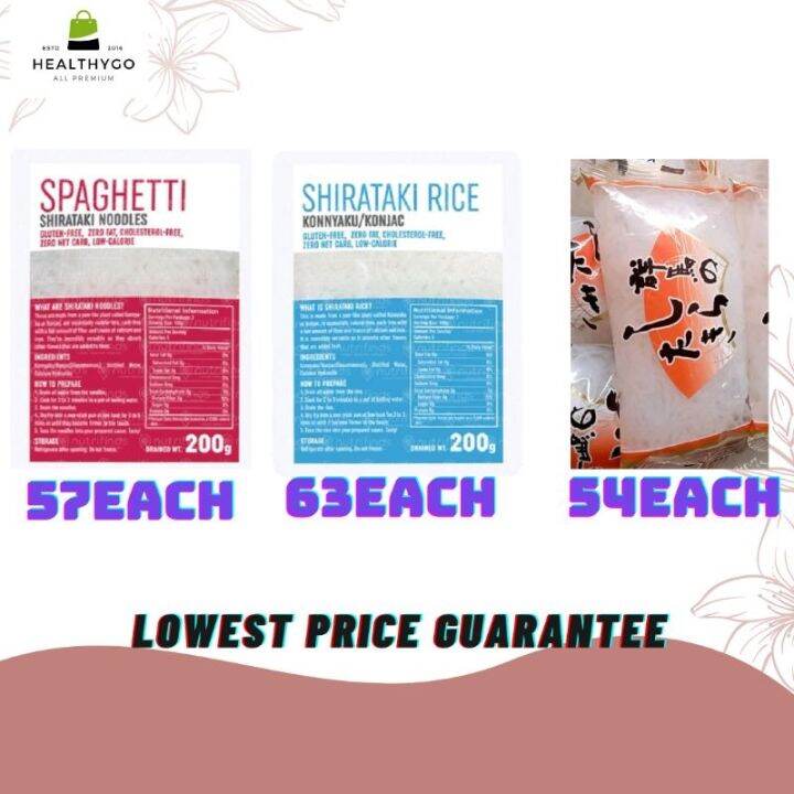 Shirataki Noodles Rice Spaghetti keto approved 200g Lazada PH