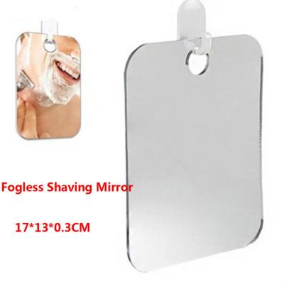 Acrylic Anti Fog Shower Mirror Bathroom Fogless Fog Free Mirror Washroom Travel For Man Shaving Mirror 13*17cm Bathroom supplies