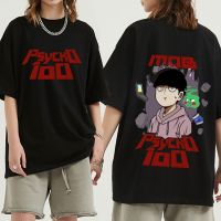 ญี่ปุ่น Anime Psycho 100 T เสื้อมังงะ Shigeo Kageyama กราฟิกแขนสั้น T Shirts เสื้อ Unisex เสื้อลำลองผู้ชายแขนยาว