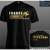 เสื้อยืดลําลอง แขนสั้น พิมพ์ลายกีตาร์ OBLONG LES BLEUS FRANCE สําหรับผู้ชาย