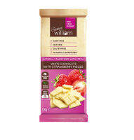 Sweet William White Chocolate Straw Pieces 100g ไวท์ช็อกโกลแลตสตรอว์เบอร์รี นำเข้าจากออสเตรเลีย