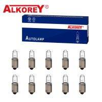 Alkorey แสงกวาดล้างฮาโลเจนเบรค BA9S H10W 12V 10W ฮาโลเจนแก้วควอตซ์แสงไฟรถ10ชิ้น