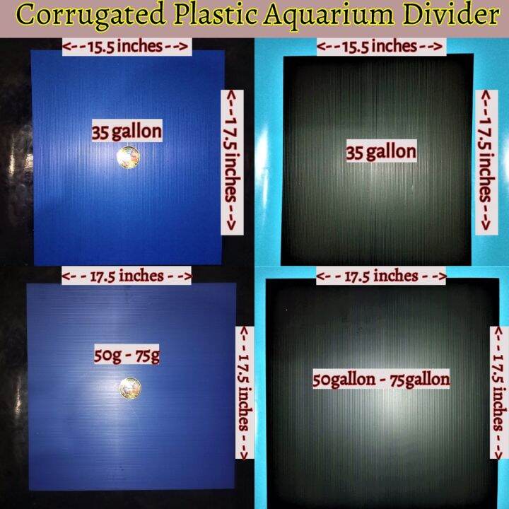 【New】 Aquarium Divider for 35 gallon, 5075 gallon ( Corrugated Plastic Black, Blue) Lazada PH