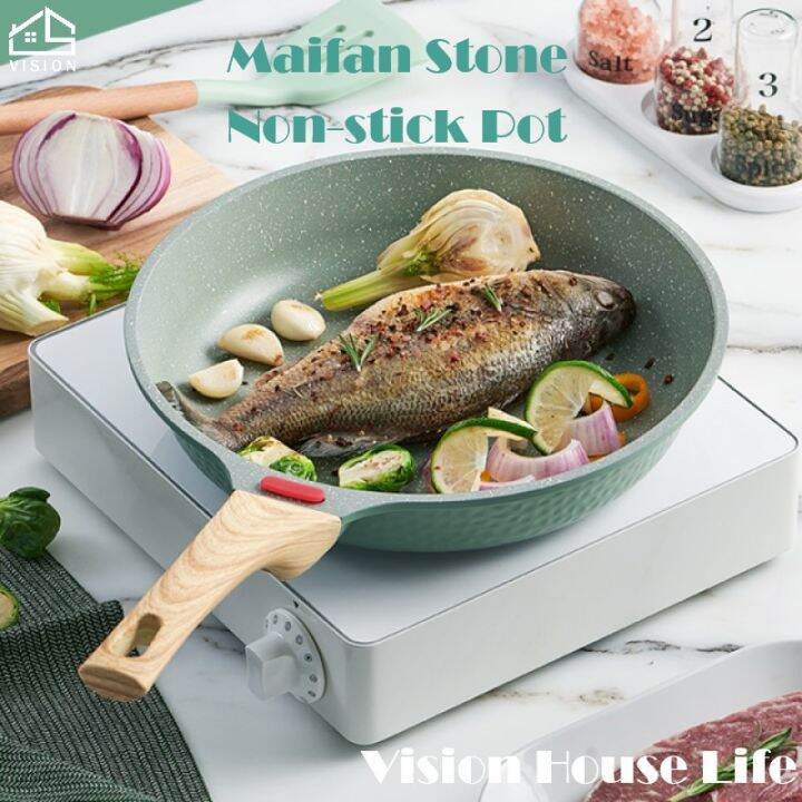Vision Nonstick Frying Wok Maifan Stone Fry Wok Steak Frying Pan