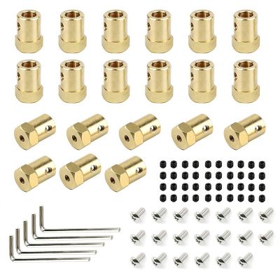20 Pieces 7Mm Motor Flexible Coupling Coupler Connector With Screws For Car Wheels Tires Shaft Motor Accessories