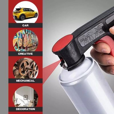 Portable paint handle Spray Adaptor Aerosol spray gun handle Spray paint care car maintenance Painting Paint Tool