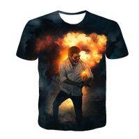 Vijay T-shirt 3D digital print fashion casual round neck Joseph Vijay Chandrasekhar short sleeve T-shirt