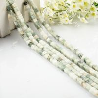 Natural dark green jade diy hand string semi-finished 6*6mm square beads