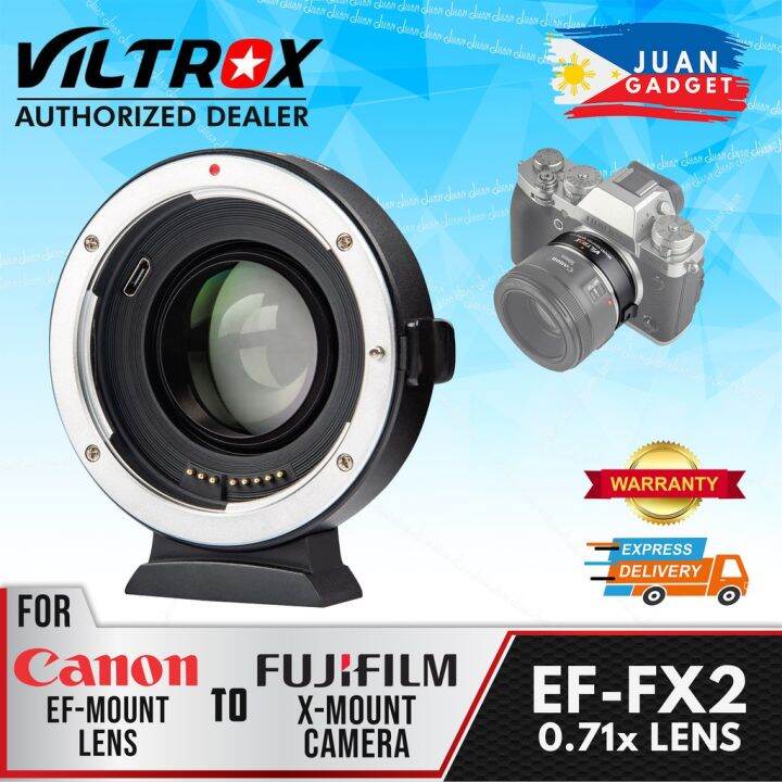 Viltrox EFFX2 Autofocus Lens Mount Adapter 0.71x Canon EF Lens to Fuji