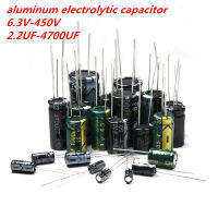 2-50pcs อลูมิเนียม Electrolytic Capacitor 6.3V 10V 16V 25V 63V 100V 400V 220U 10U 1000UF 2200UF 4700uF 20 ความถี่สูงต่ำ ESR