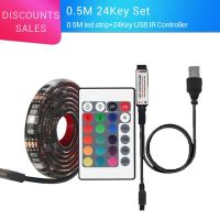 【❂Hot On Sale❂】 na07037036036666 ชุดแถบ Led Usb 5050 Rgb พร้อมรีโมท Rf 20key เครื่องควบคุมดนตรีแสง Led และดนตรีริ้วสายไฟ Usb สำหรับเทปริบบิ้น Led โคมไฟพื้นหลังทีวี