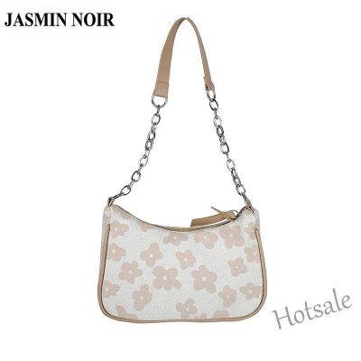 【hot sale】❉❍☫ C16 JASMIN NOIR Canvas Womens ChainHalf Moon Shoulder Bag