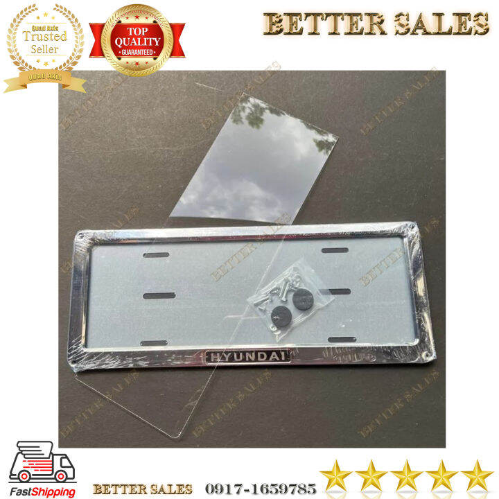 1PC HYUNDAI Car Plate Cover Deflector Chrome Plate License Frame Cover