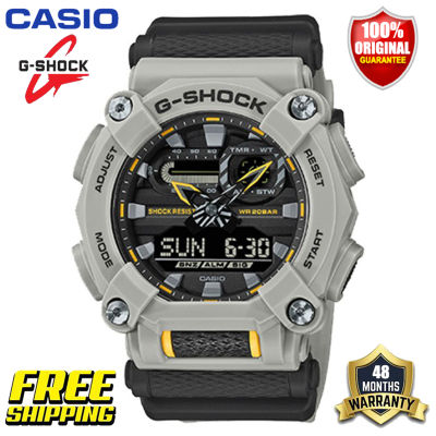 นาฬิกากีฬาผู้ชาย G-Shock GA900 ต้นฉบับ แสดงเวลาคู่ กันน้ำได้ถึง 200 เมตร กันกระแทกได้ โลกเวลา แสง LED อัตโนมัติ รับประกัน 4 ป GA-900HC-5A (ใหม่แท้)
