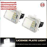 ไฟป้ายทะเบียน LED ขายดีสีขาว2ชิ้น/เซ็ตสำหรับ Benz W204 W212 W216 W221 W207แต่งรถ18กระเป๋าเดินทาง (10)