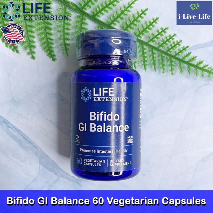 อาหารเสริมเพื่อสุขภาพของลำไส้-โปรไบโอติก-bifido-gi-balance-60-vegetarian-capsules-life-extension