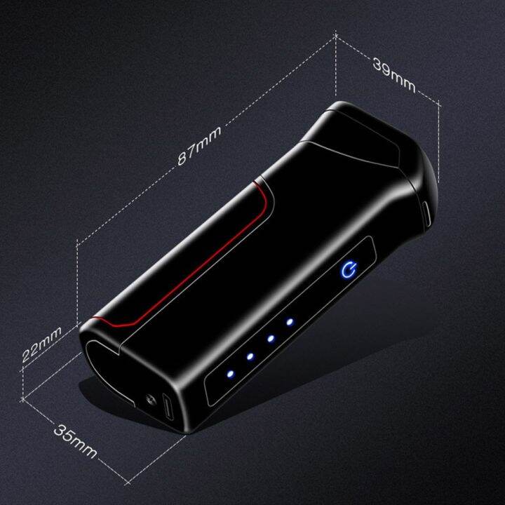 zzooi-replacement-battery-usb-electronic-lighter-metal-windproof-double-arc-plasma-electric-charging-lighter-gifts-for-men-woman