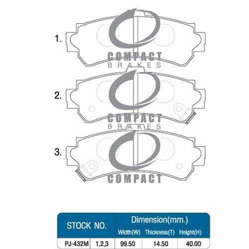 ผ้าเบรคหลัง-nissan-sentra-sunny-b14-1-5-1-6-ปี-1995-2000-sunny-b14-1-5-1-6-ปี-2000-01-compact-dcc-432