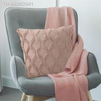 ™✇✣ Cotton Linen Diamond Multiple Colour Block Plush Pillow Case Cover Lumbar Cushion Pillowcase Soft Bedroom Seat Home Decoration