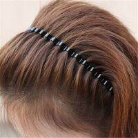 12 Pcs Black Football Soccer Headband Men Hair Clip Sports Hairband Toothed